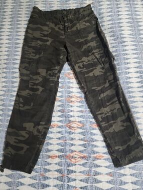 Social Standard By Sanctuary Women's Camouflage Cargo Pants in Olive Green